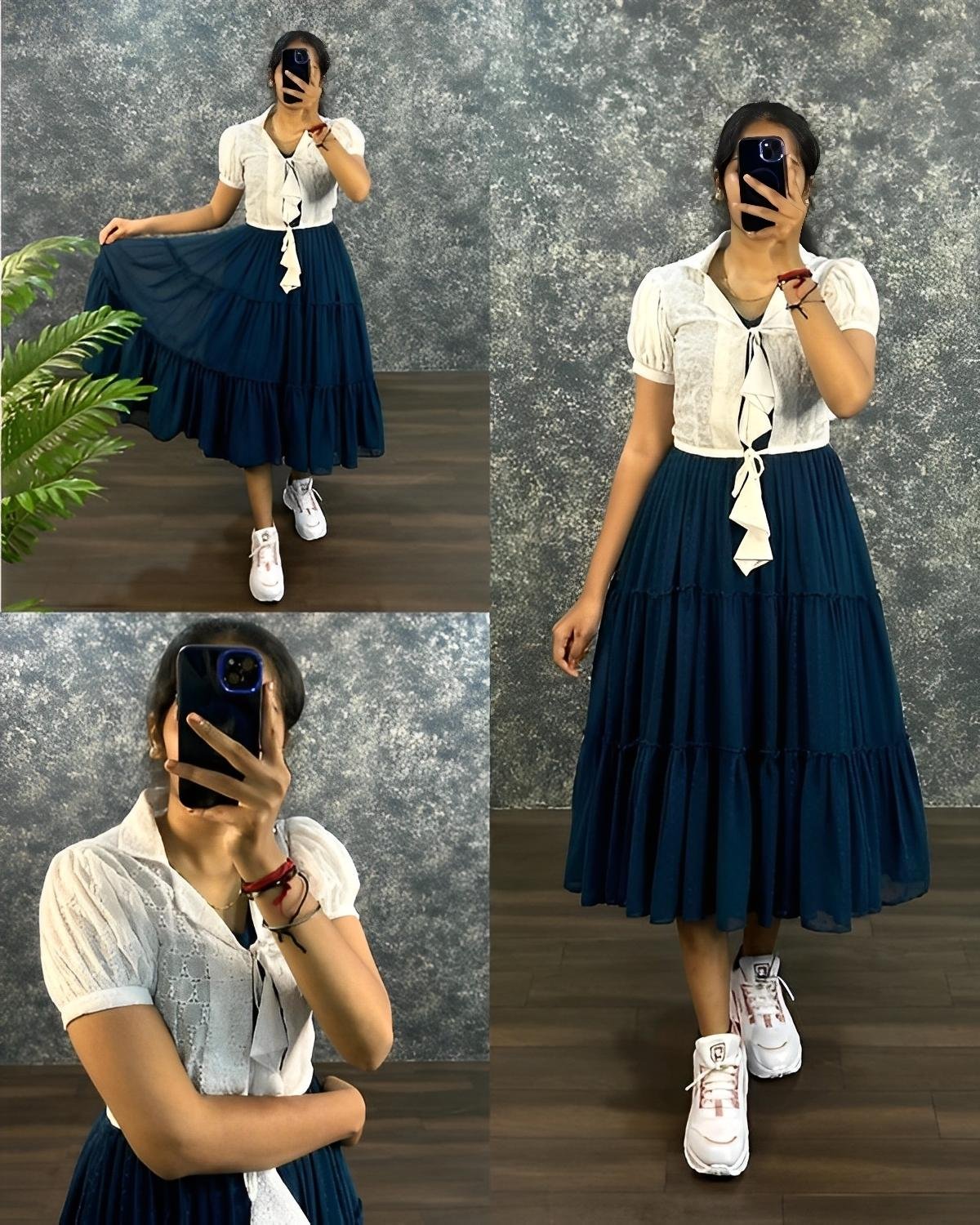 Elegant Georgette Gown with Removable jacket