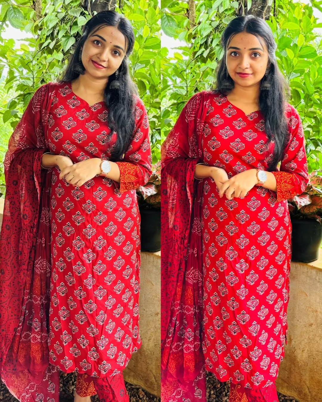 Trendy Rayon kurta with bottom & Dupatta set