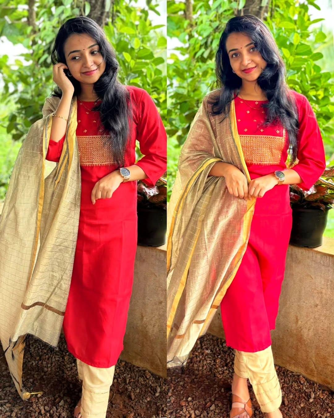 Pure cotton Kurti with Pant & Dupatta