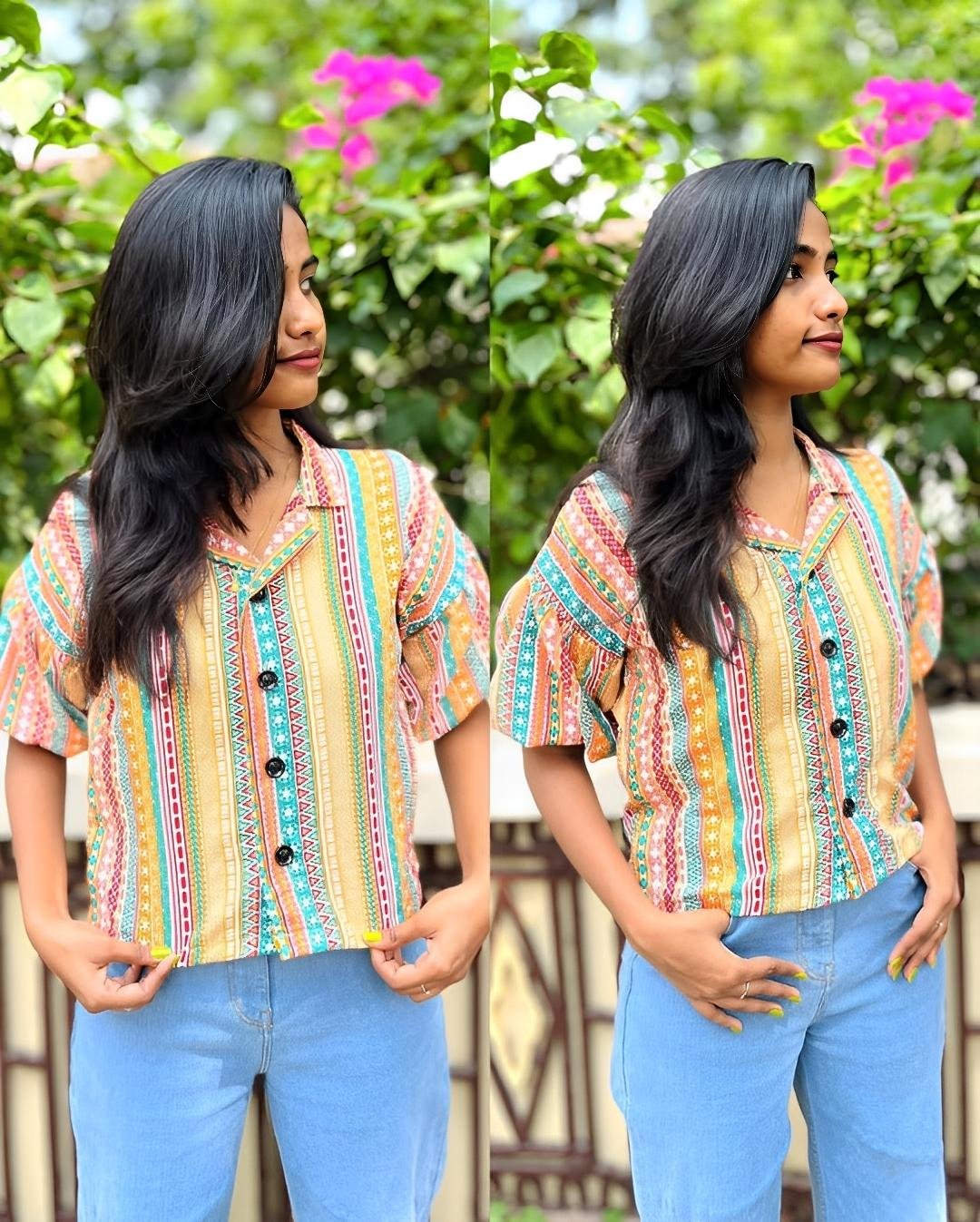 Women's Multicolor Tribal Print Casual Shirt – Button Down