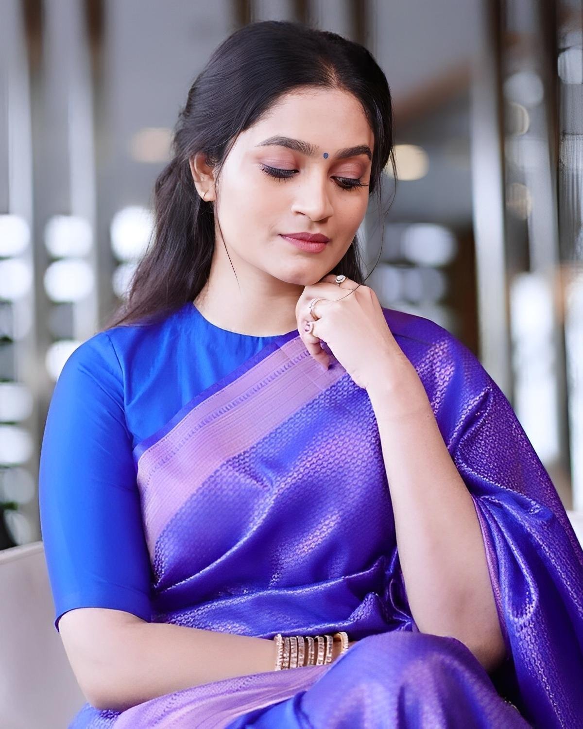 Royal Violet  Silk Saree – Elegant & Timeless