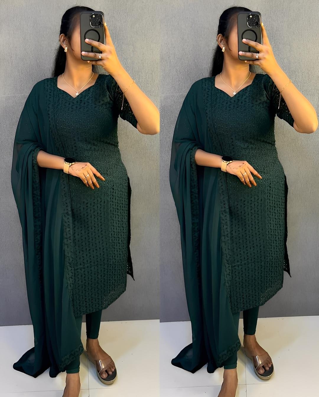 Elegant Hakoba Kurta with Dupatta Set- OFFER SALE