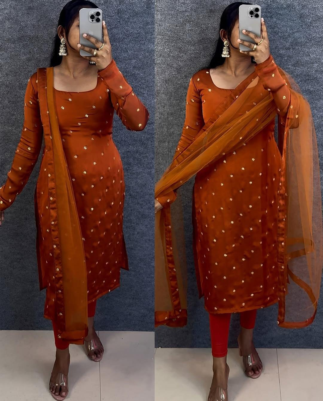 Premium Silk Cotton Kurta with Dupatta Set