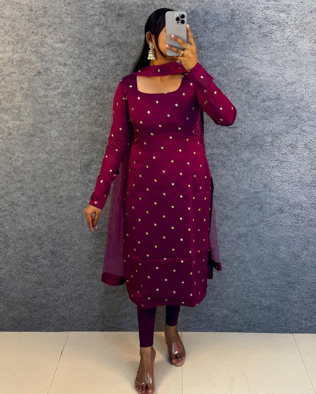 Premium Silk Cotton Kurta with Dupatta Set