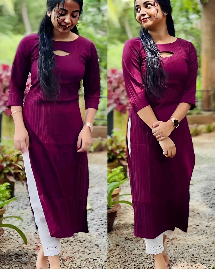 Trendy Womens Popcorn Kurti