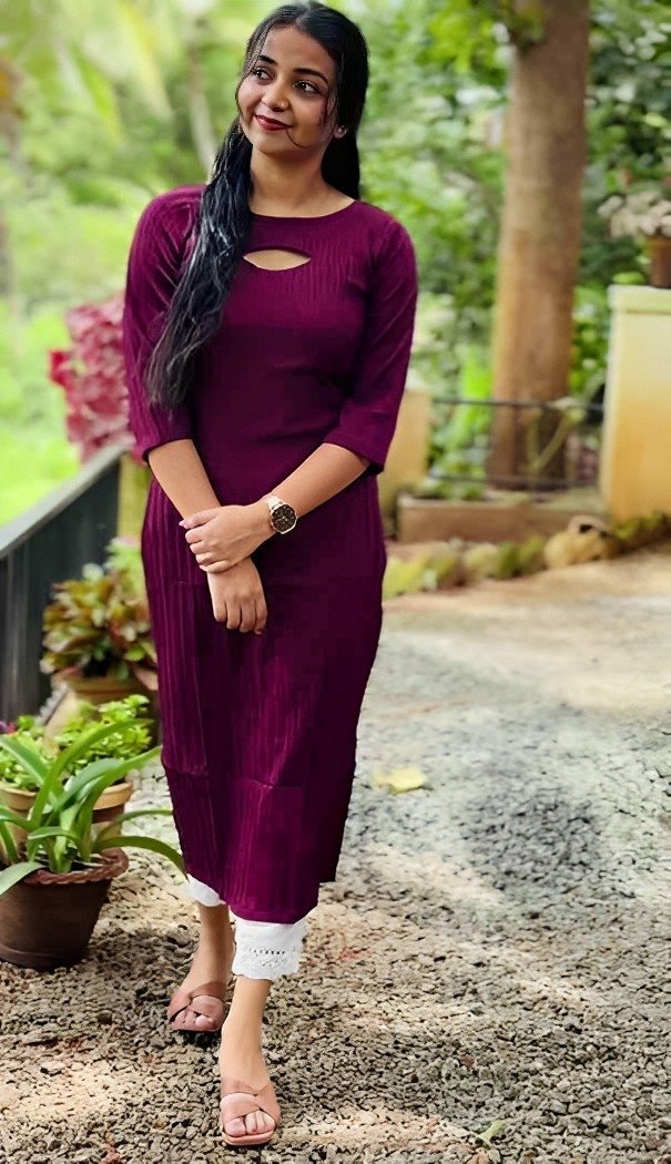 Trendy Womens Popcorn Kurti