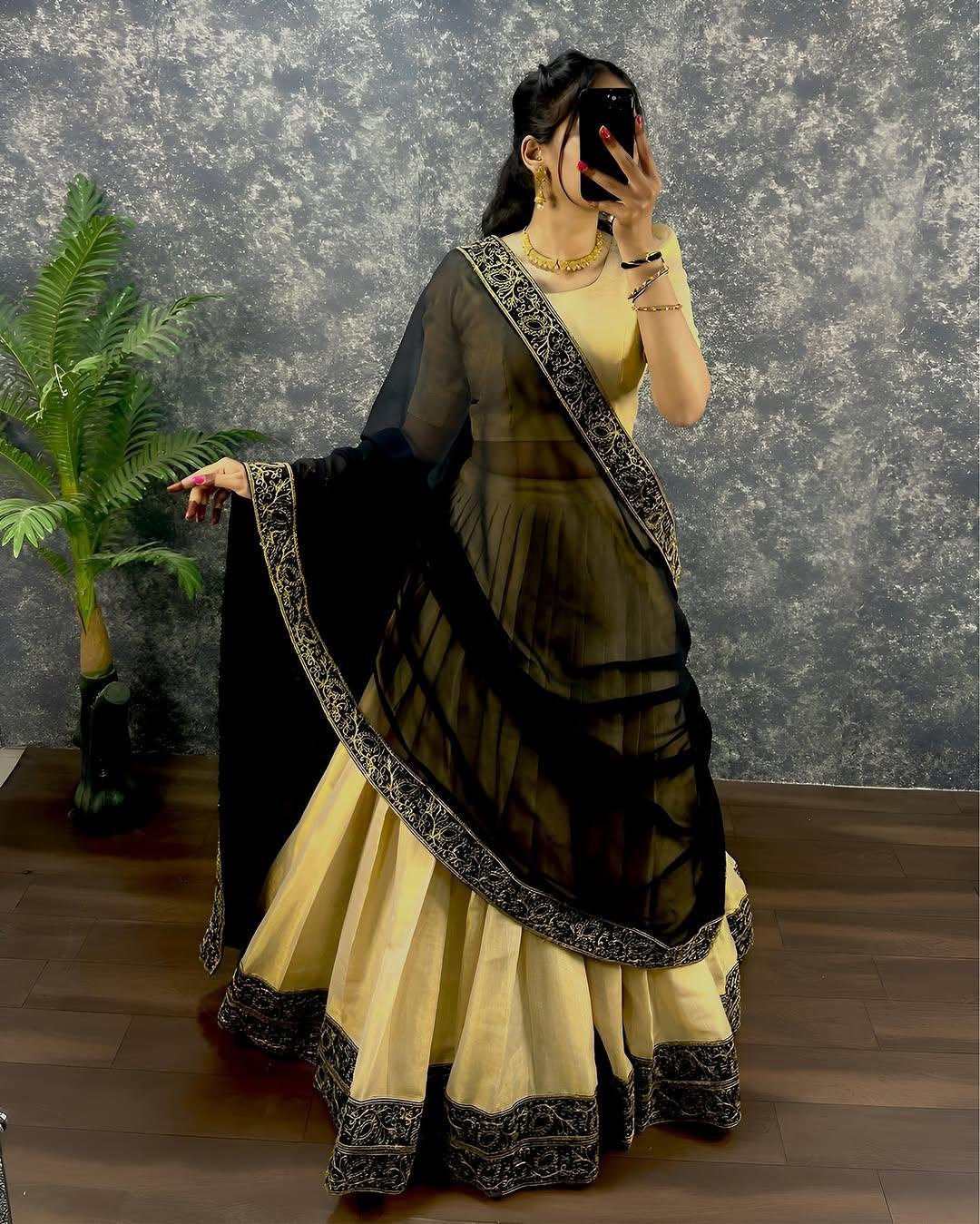 Elegant Tissue Cotton Lehenga Choli