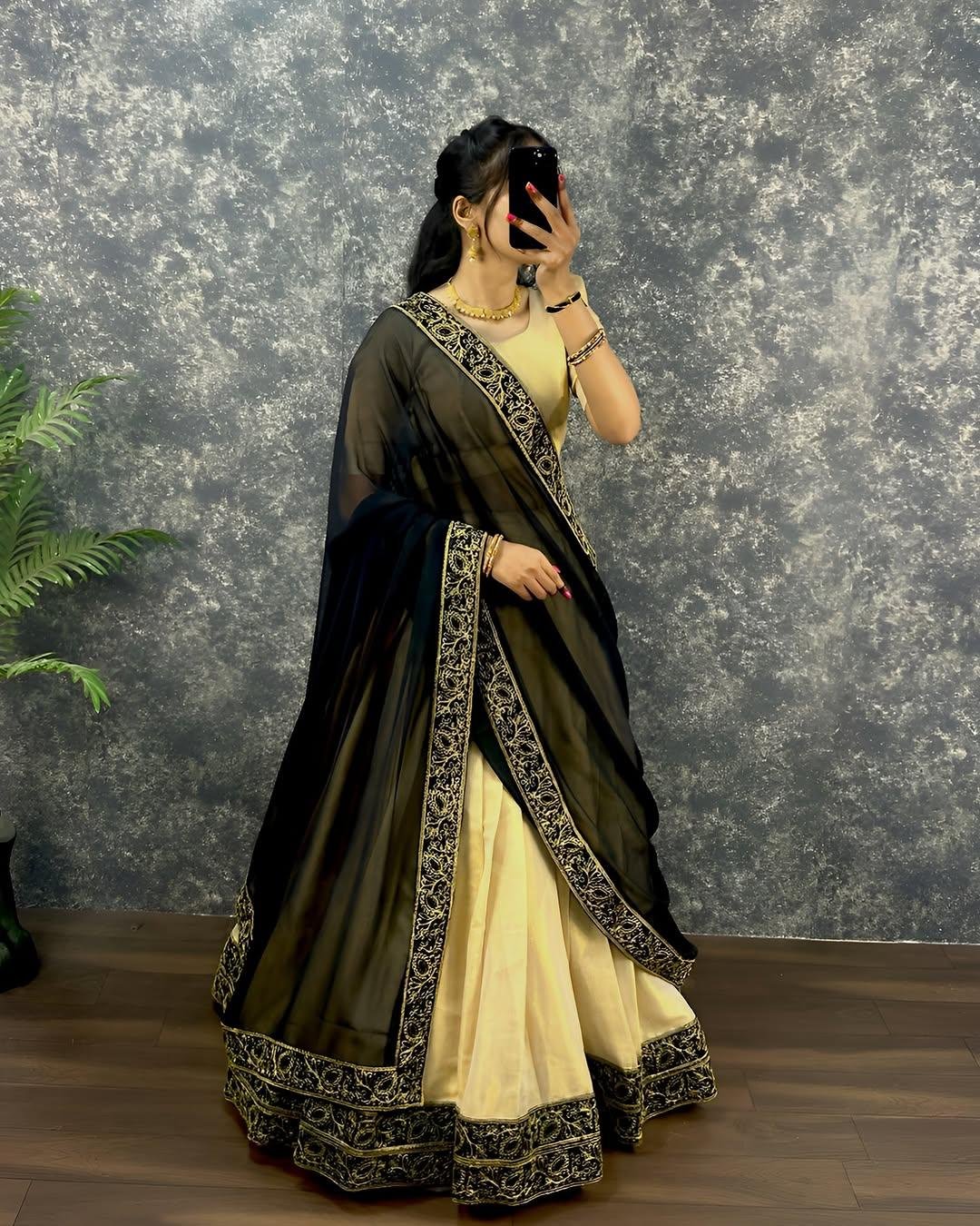 Elegant Tissue Cotton Lehenga Choli