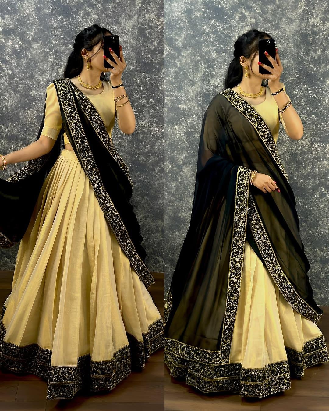 Elegant Tissue Cotton Lehenga Choli