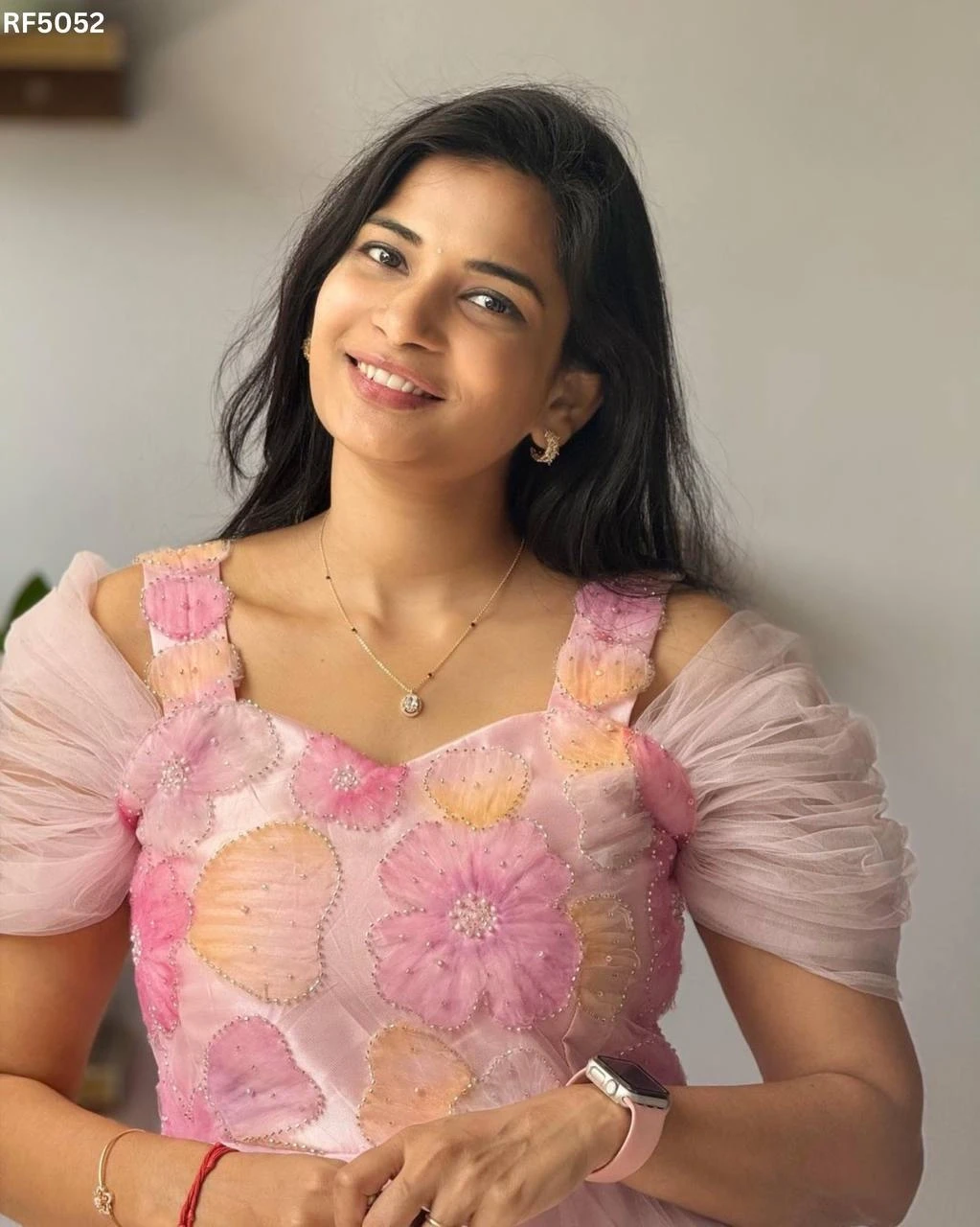 Luxurious Satin Tissue Dress with Stone Accents & Silk Lining