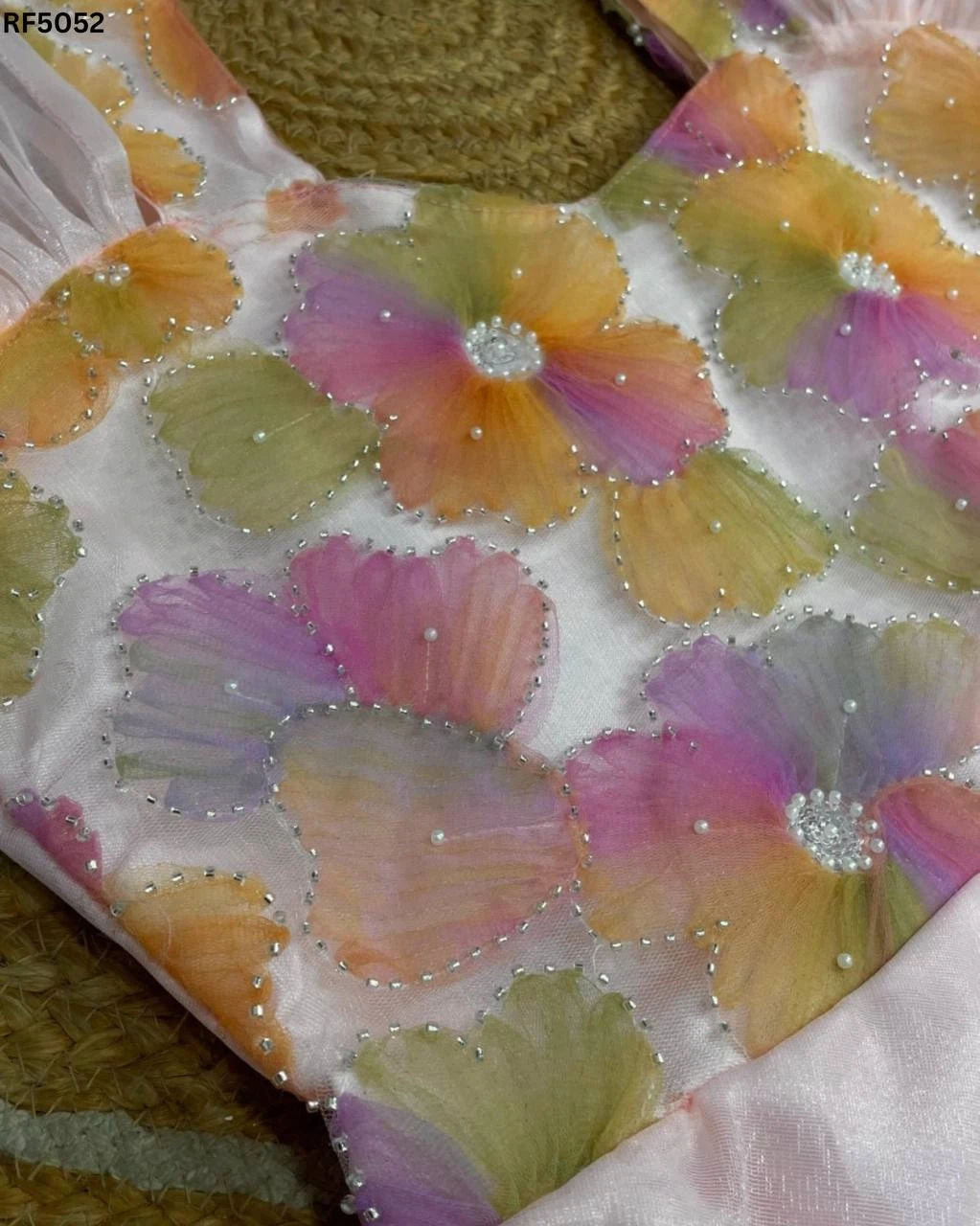 Luxurious Satin Tissue Dress with Stone Accents & Silk Lining