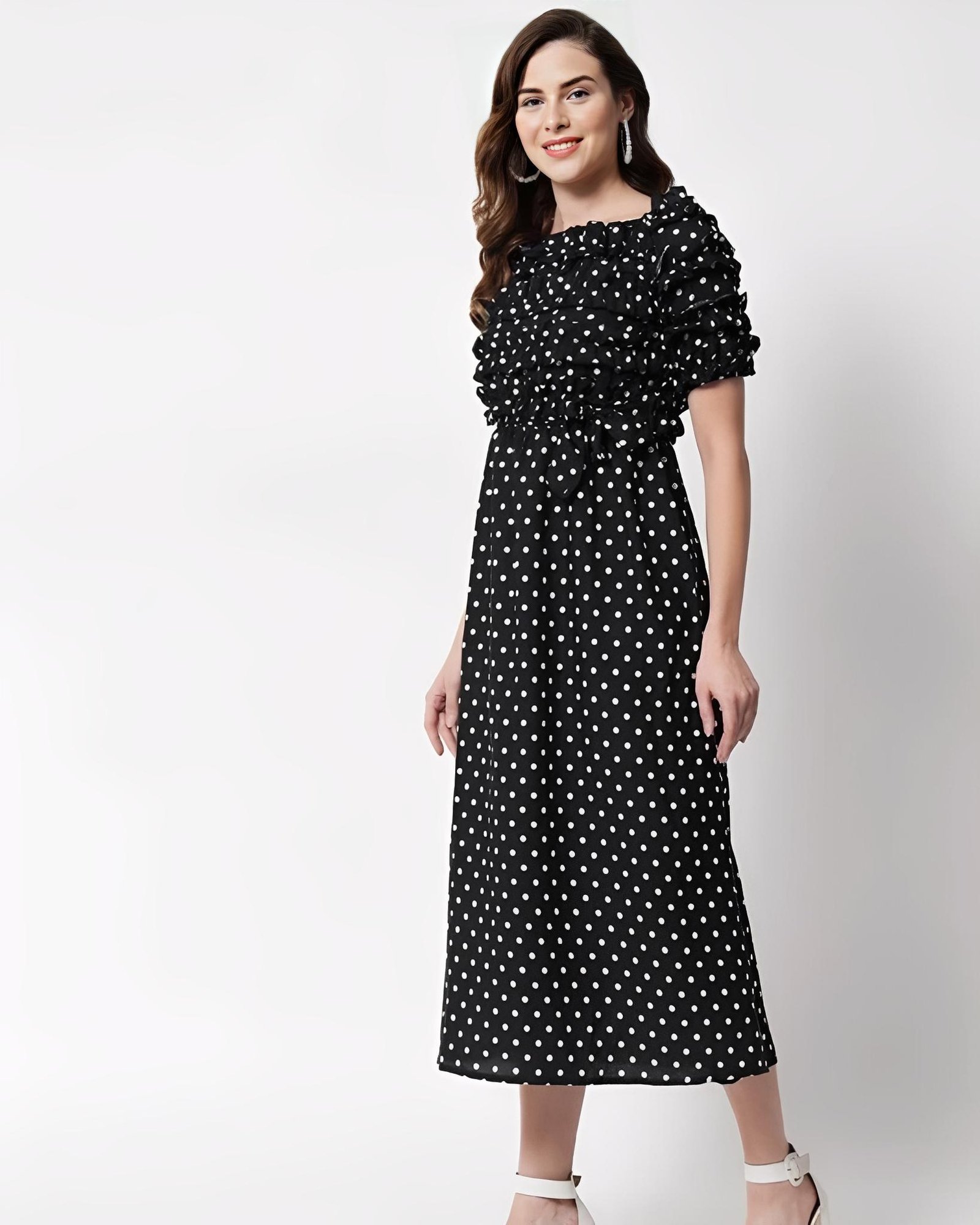 Women's trendy Frill Maxi Dress