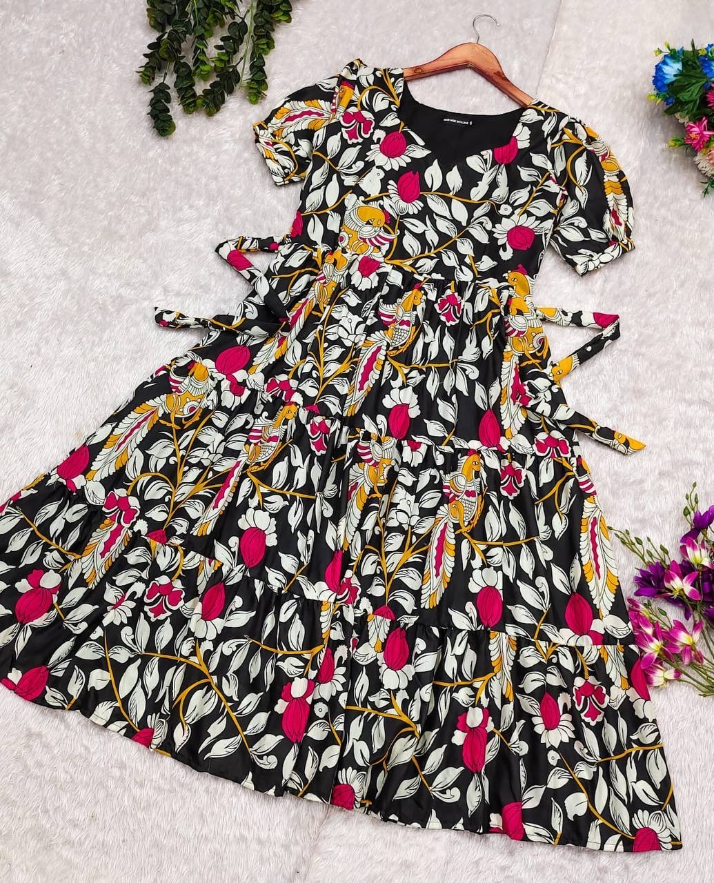 Women's Floral Printed Maxi Gown