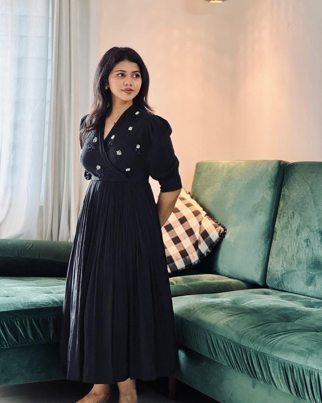 Black Georgette embroidered Gown Collection