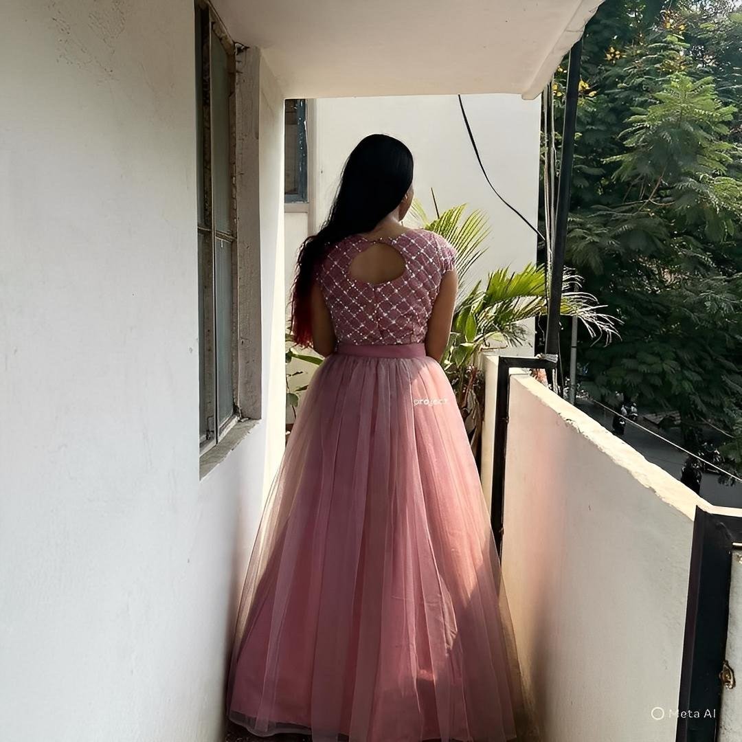 NEW GEORGETTE CROP TOP SKIRT LEHENGA CHOLI