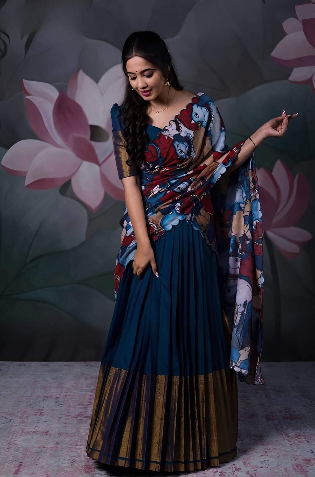Trendy Traditonal Half Saree for Women