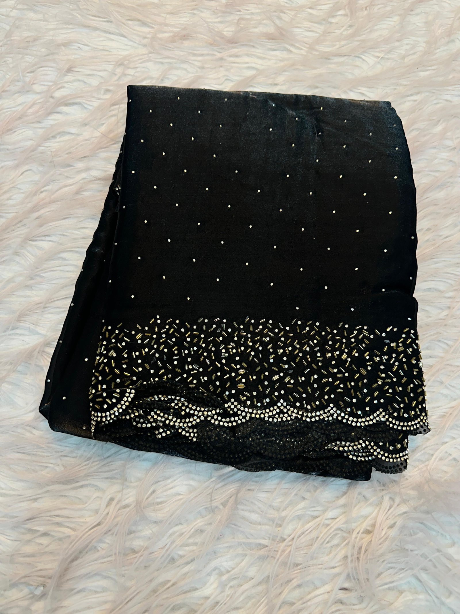 ✨ Elegant Space Silk Saree with Jarkhan Work – By Stylytic