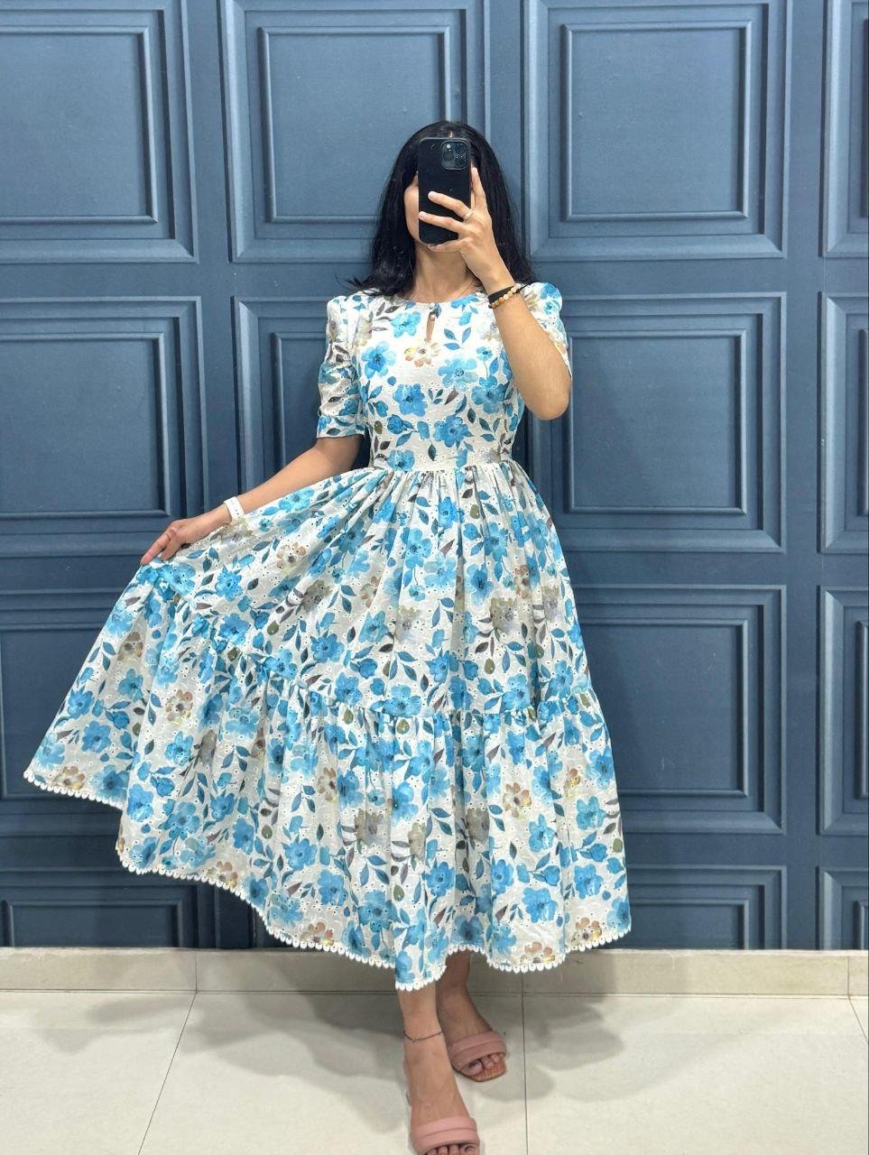 Pure cotton hakoba maxi