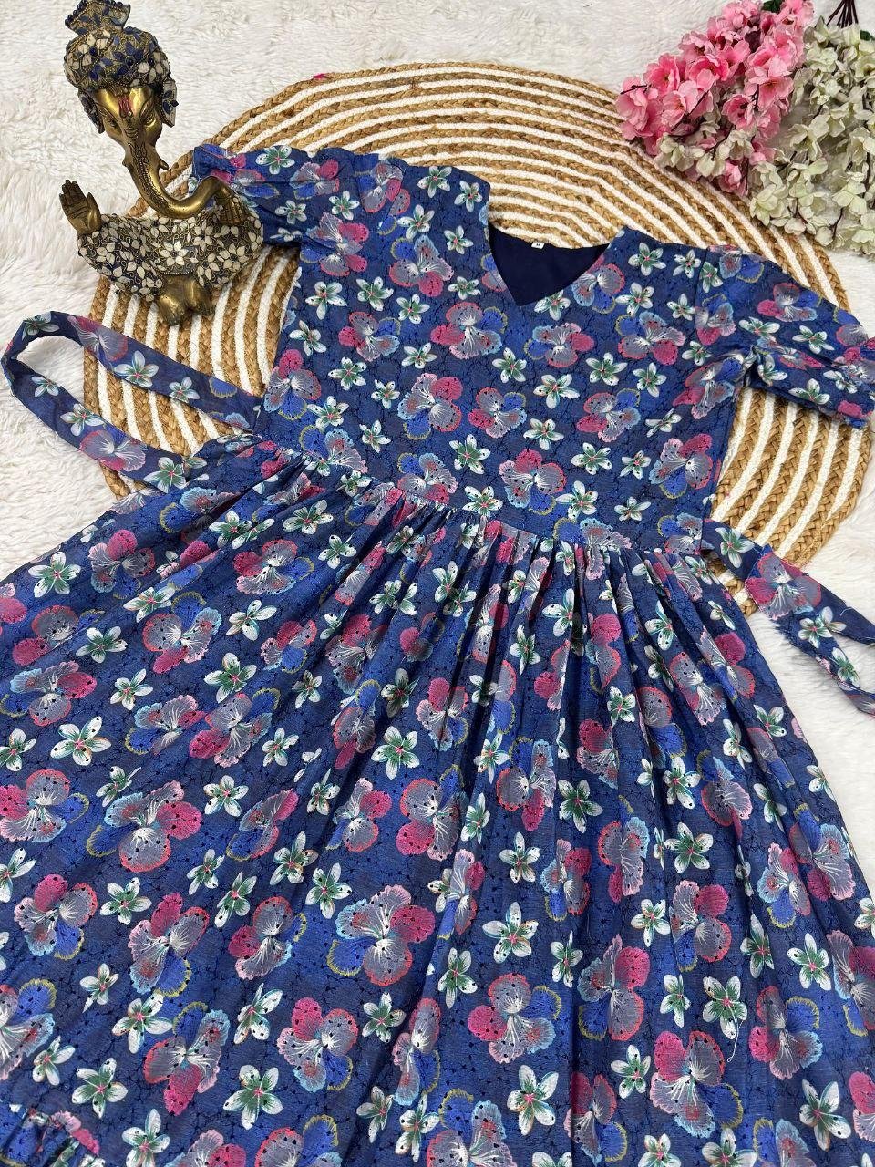 Pure Cotton Hakoba Gown with Lining