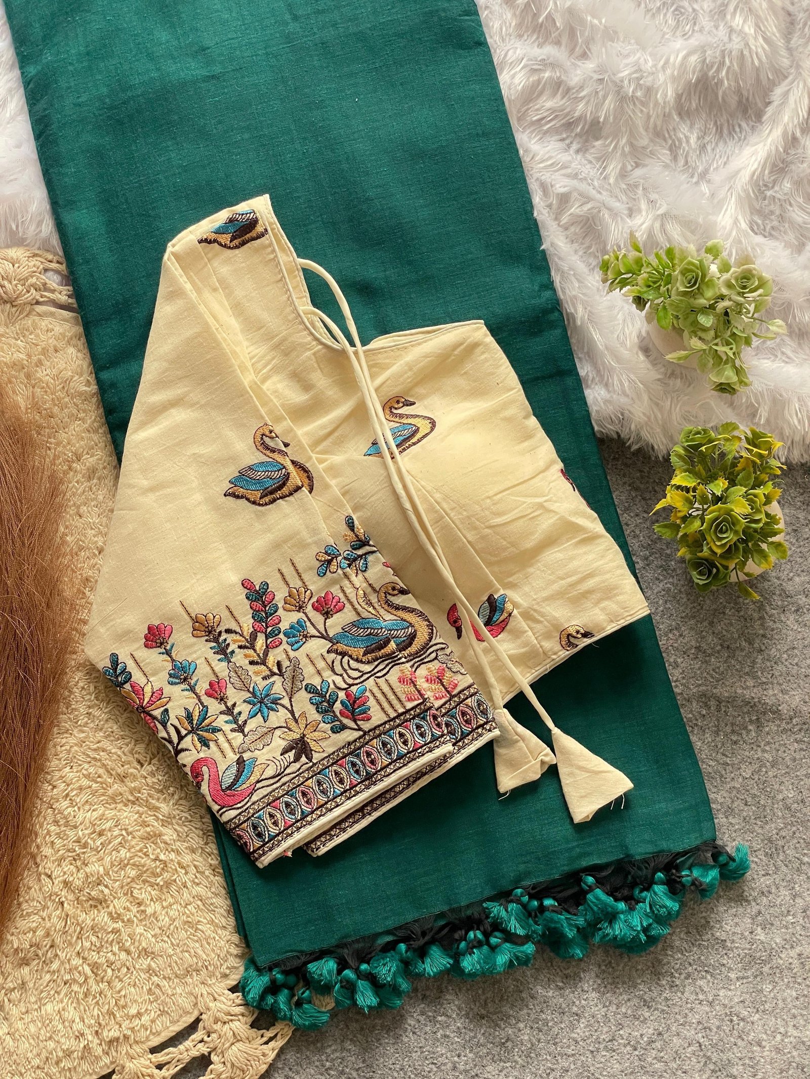 beautiful soft khadi cotton celebrity inspired saree