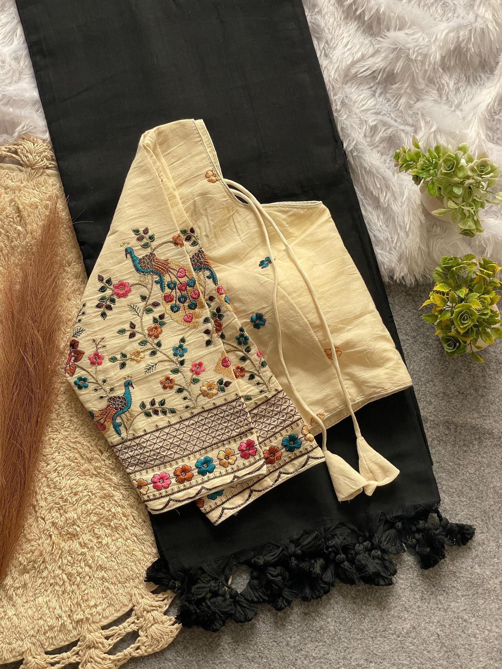 beautiful soft khadi cotton celebrity inspired saree