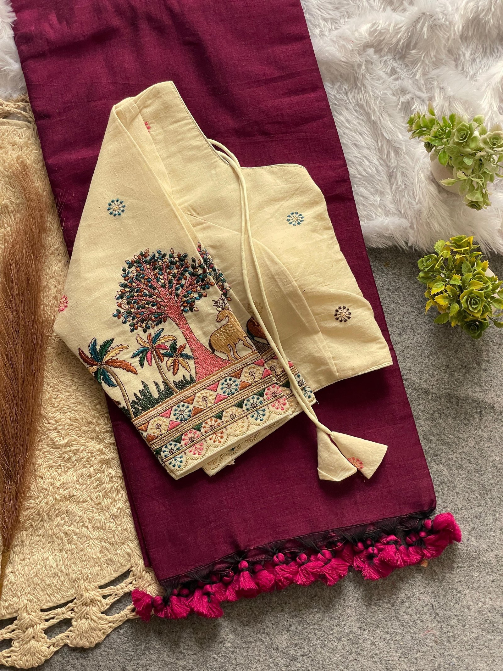 beautiful soft khadi cotton celebrity inspired saree