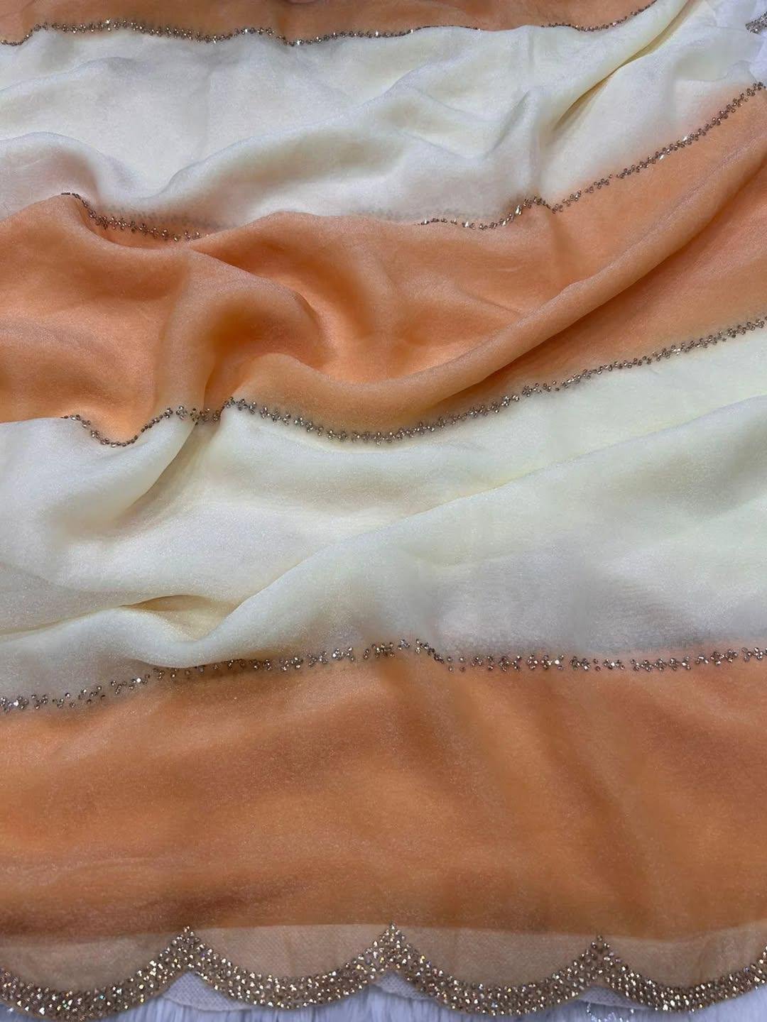 Space Silk Party Wear Saree With Heavy Jarkhan Work | Premium Designer Saree