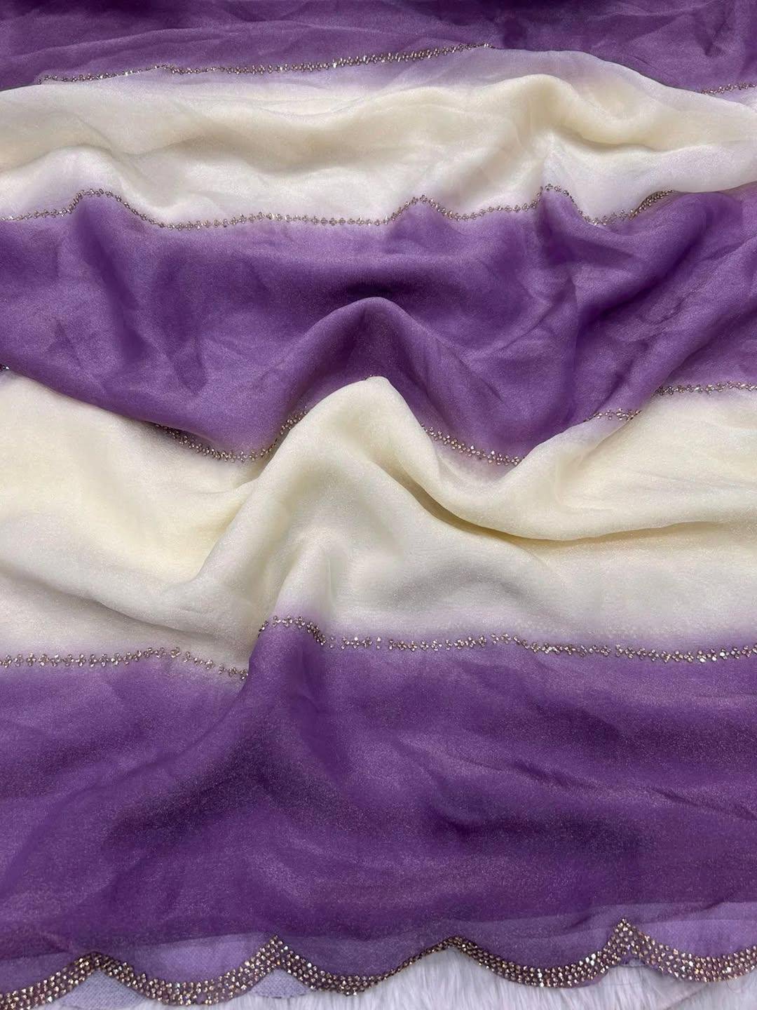 Space Silk Party Wear Saree With Heavy Jarkhan Work | Premium Designer Saree