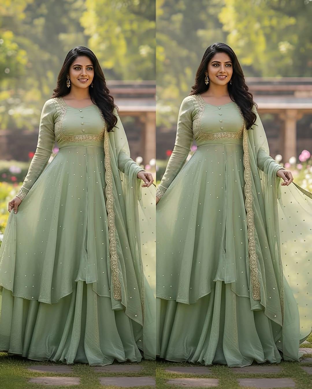 Vichitra Silk Cape Top With Skirt & Dupatta | Premium Wedding & Party Wear Ensemble