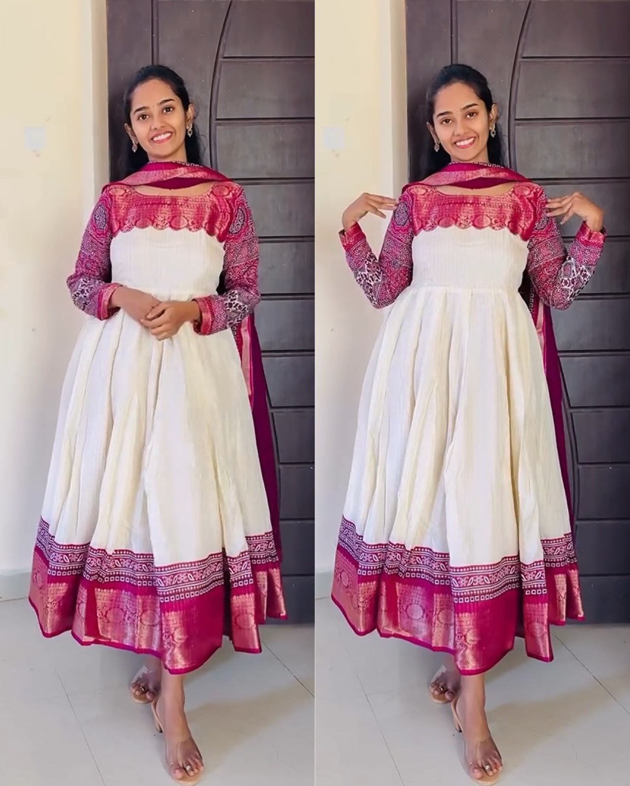 Top Wishlist Kalamkari Grand Gown with Dupatta set