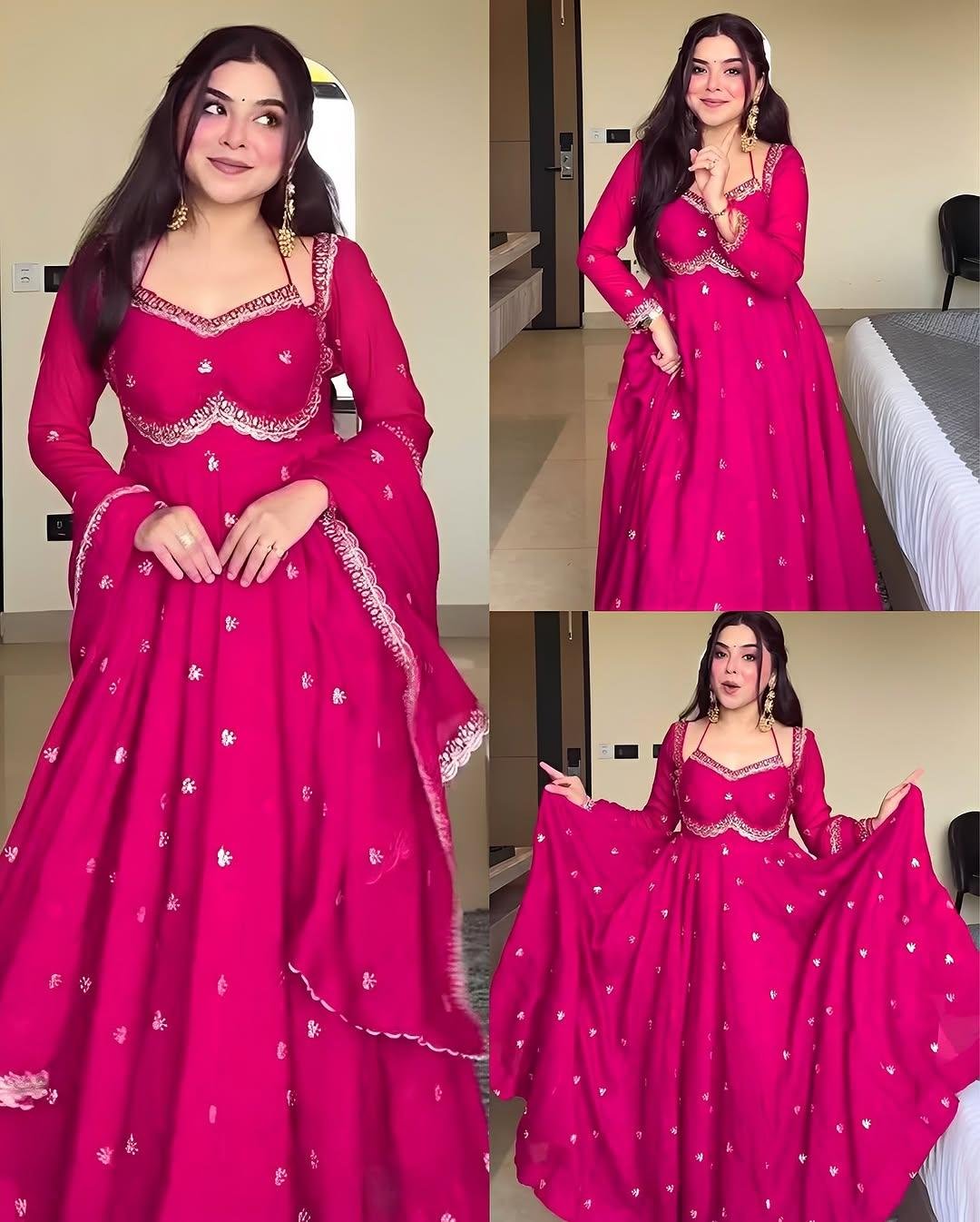 ✨ Stylytic Purple Anarkali Suit Set — Crafted to Make You Shine