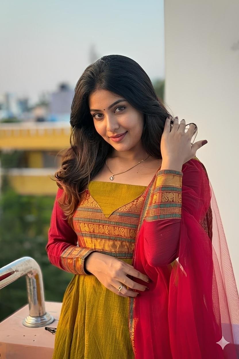 Pretty Silk Gown with Matching Dupatta / Pongal special dress/ Christmas launch