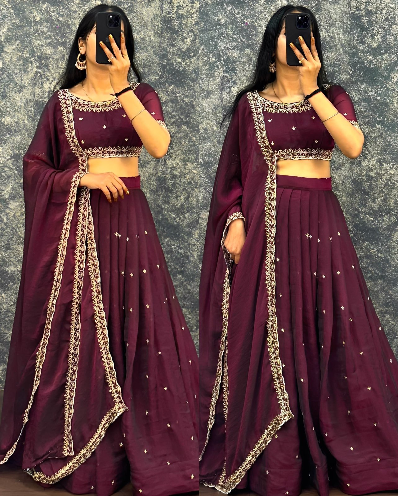 Premium Primary Tissue Silk Lehenga Choli Set With Embroidery & Sequins