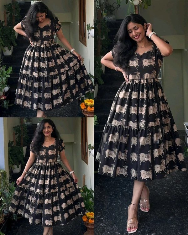 Kalamkari Cotton Silk Maxi