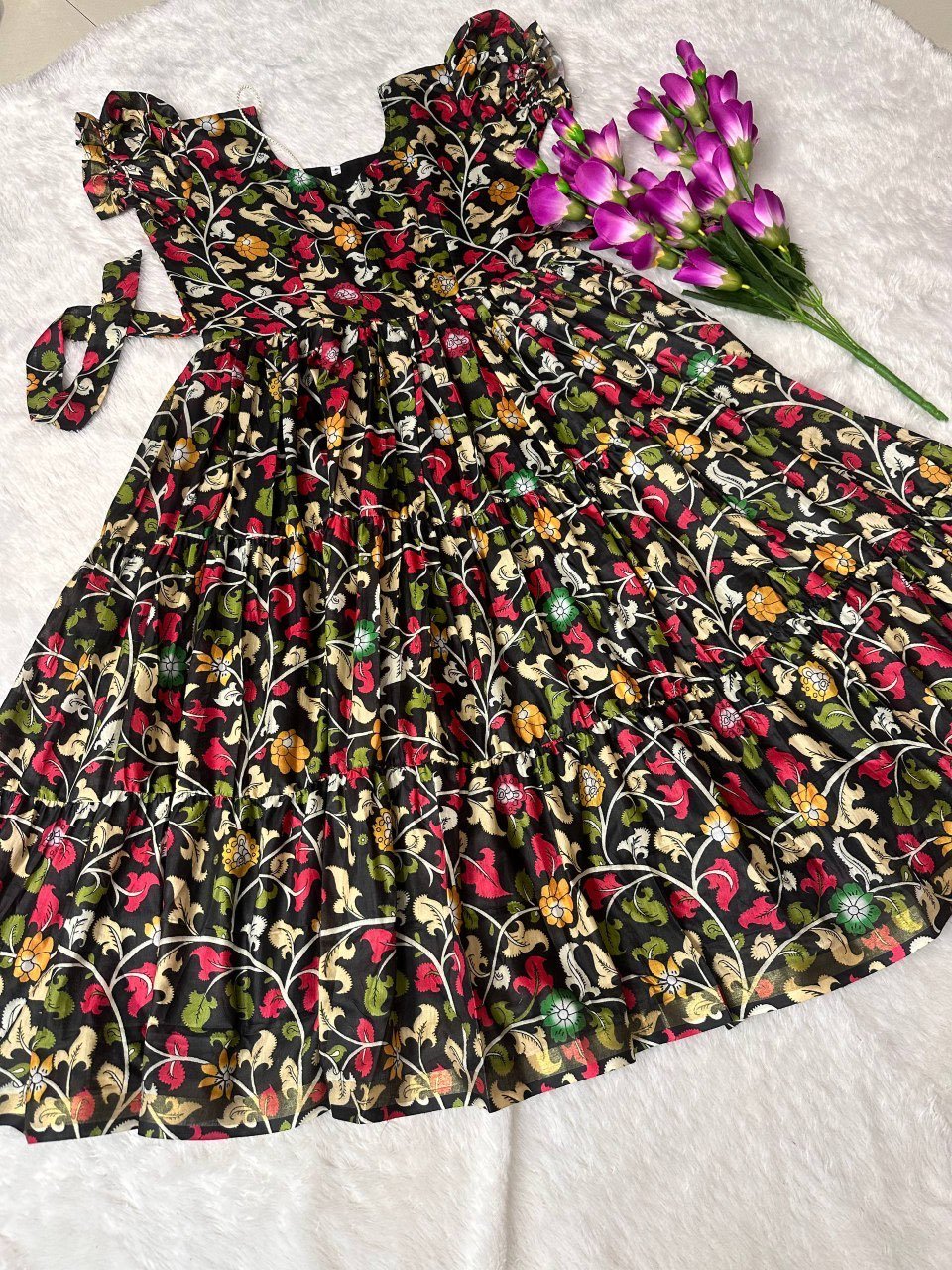 Kalamkari Cotton Silk Maxi