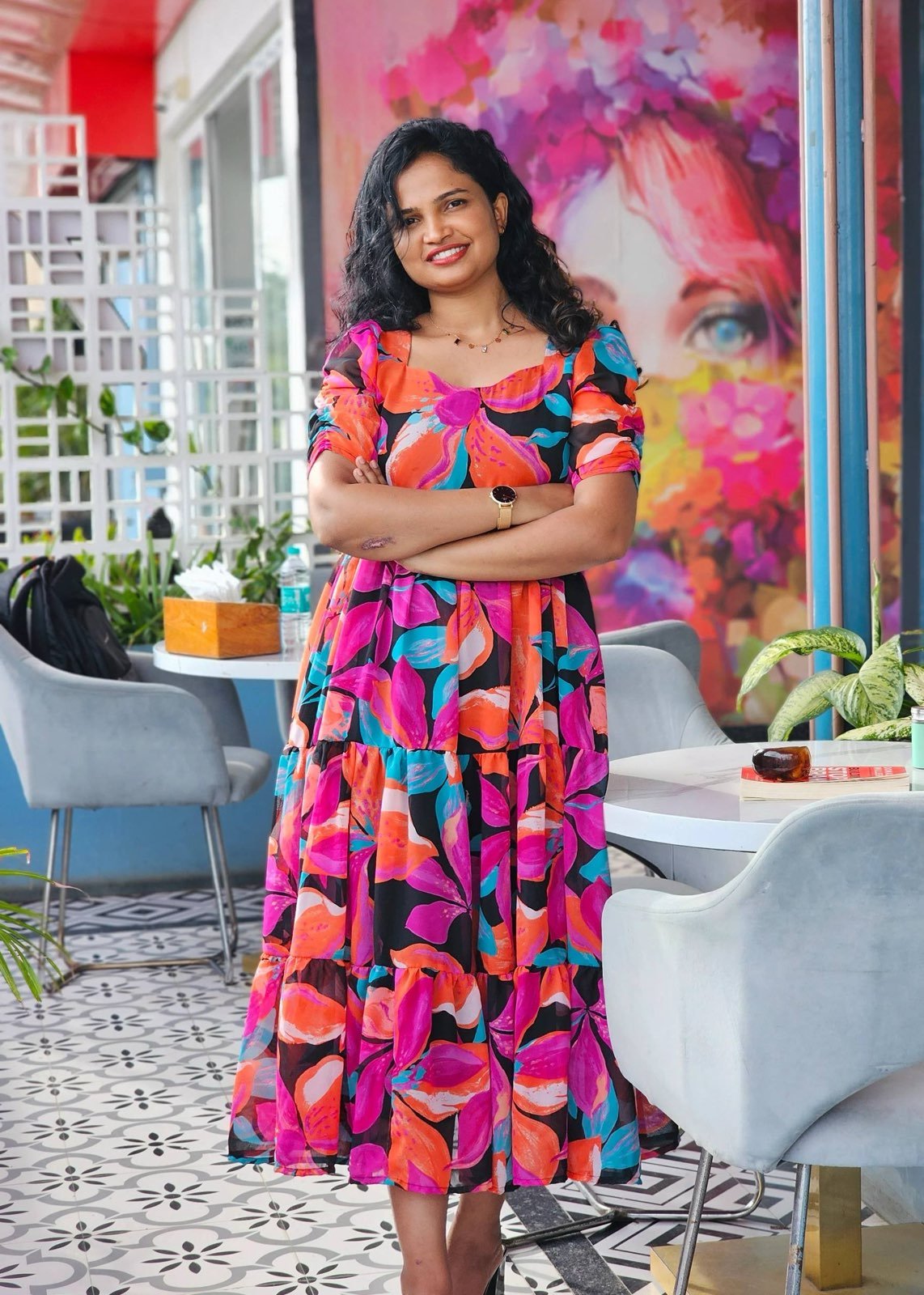 Flower Multicolor Cute Dress │ Maxi for Everyday Look