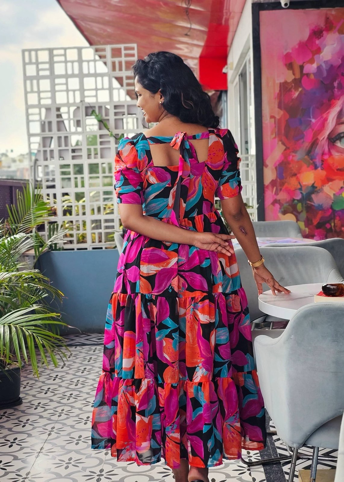 Flower Multicolor Cute Dress │ Maxi for Everyday Look