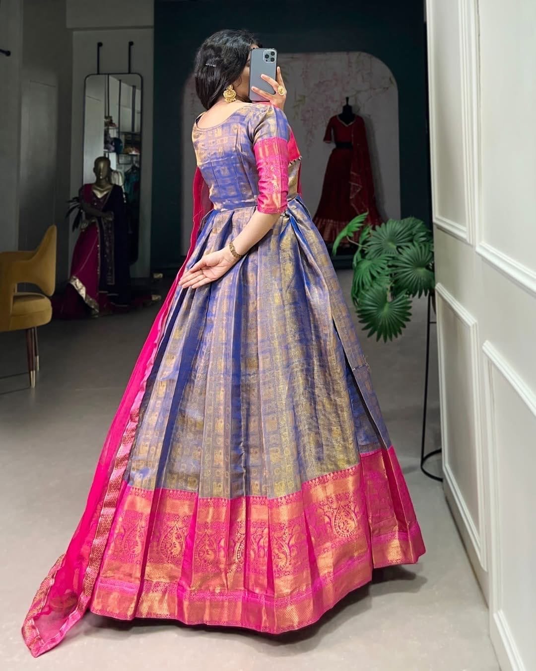 50% Pongal Offer Gown Dupatta set │Narayanapet Silk Gowns - PRICE DROP ALERT