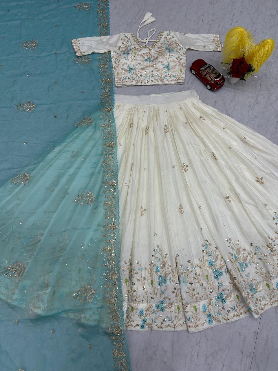 Festival Special Chinon Lehenga Choli Set