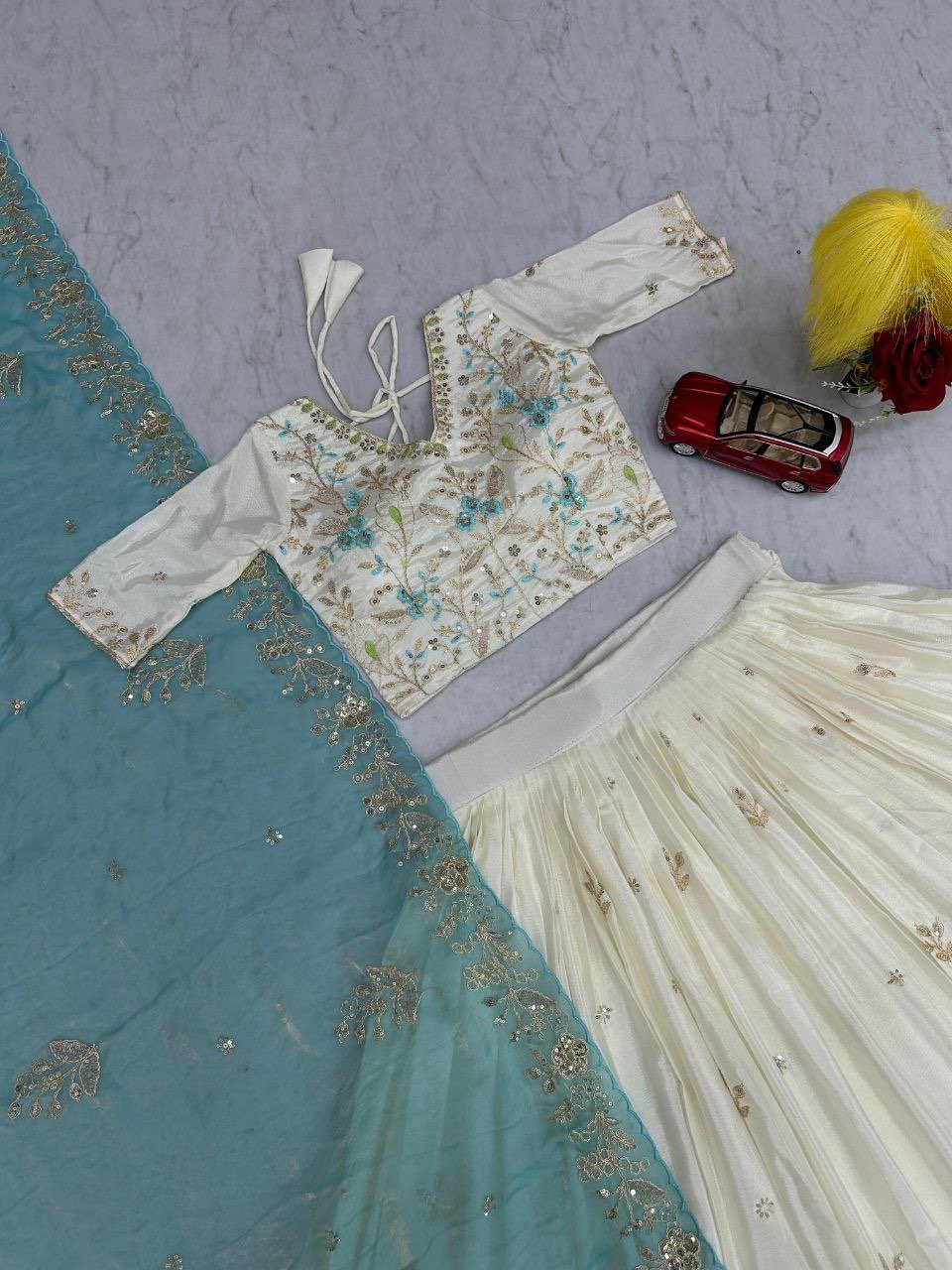 Festival Special Chinon Lehenga Choli Set