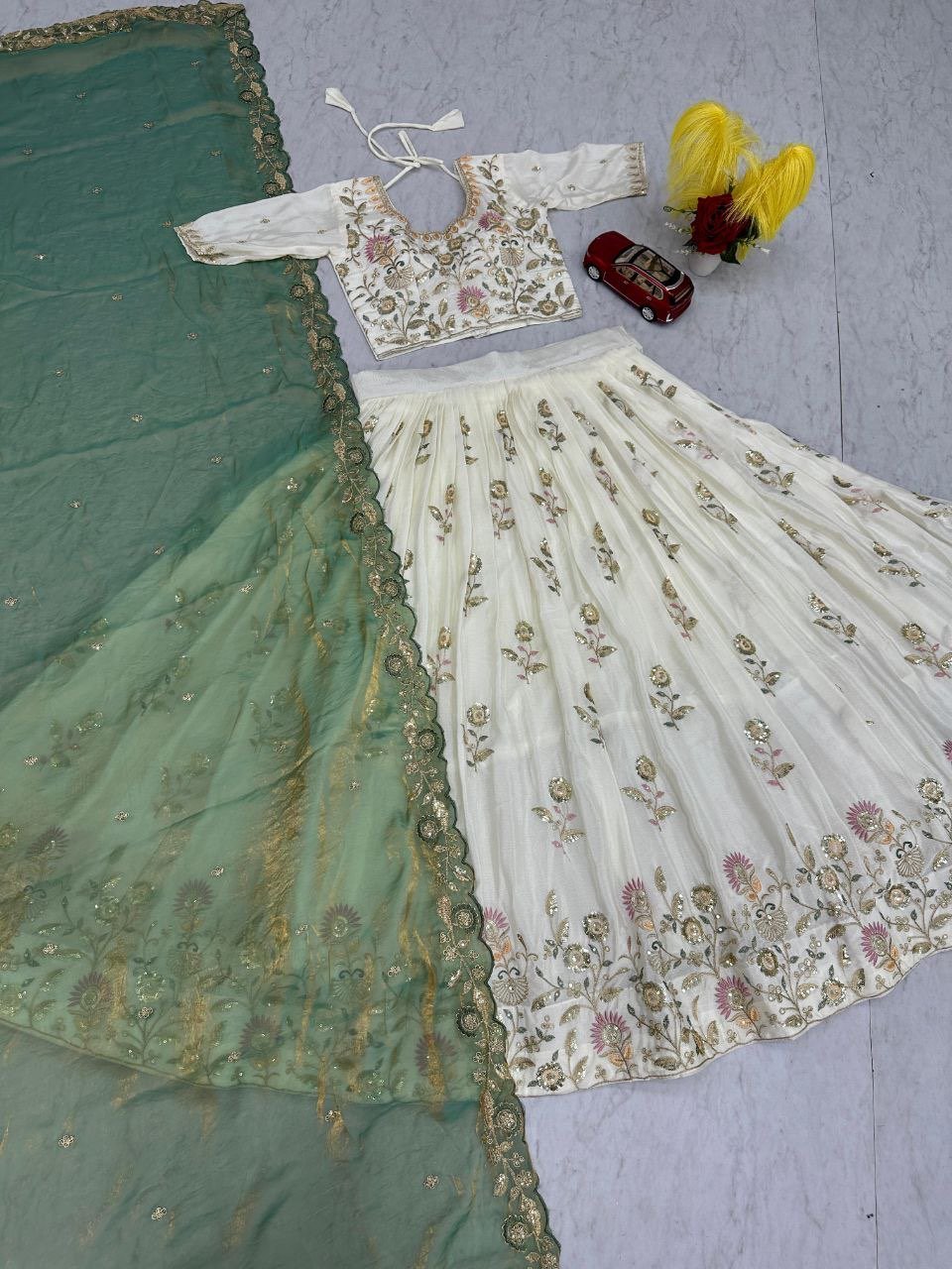 Festival Special Chinon Lehenga Choli Set