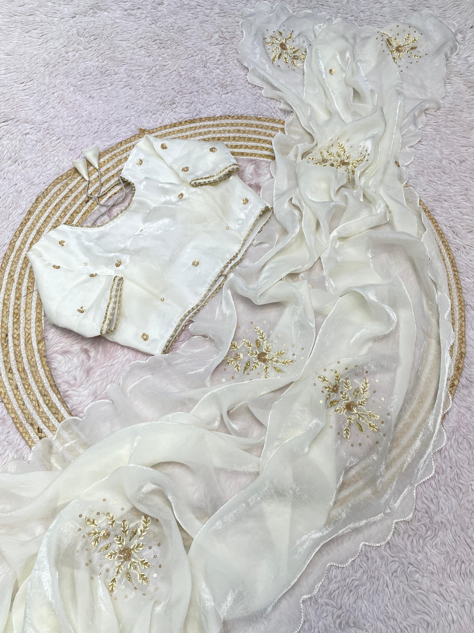 New Bollywood Trending Design in Fandy Satin | Khatli Handwork Blouse