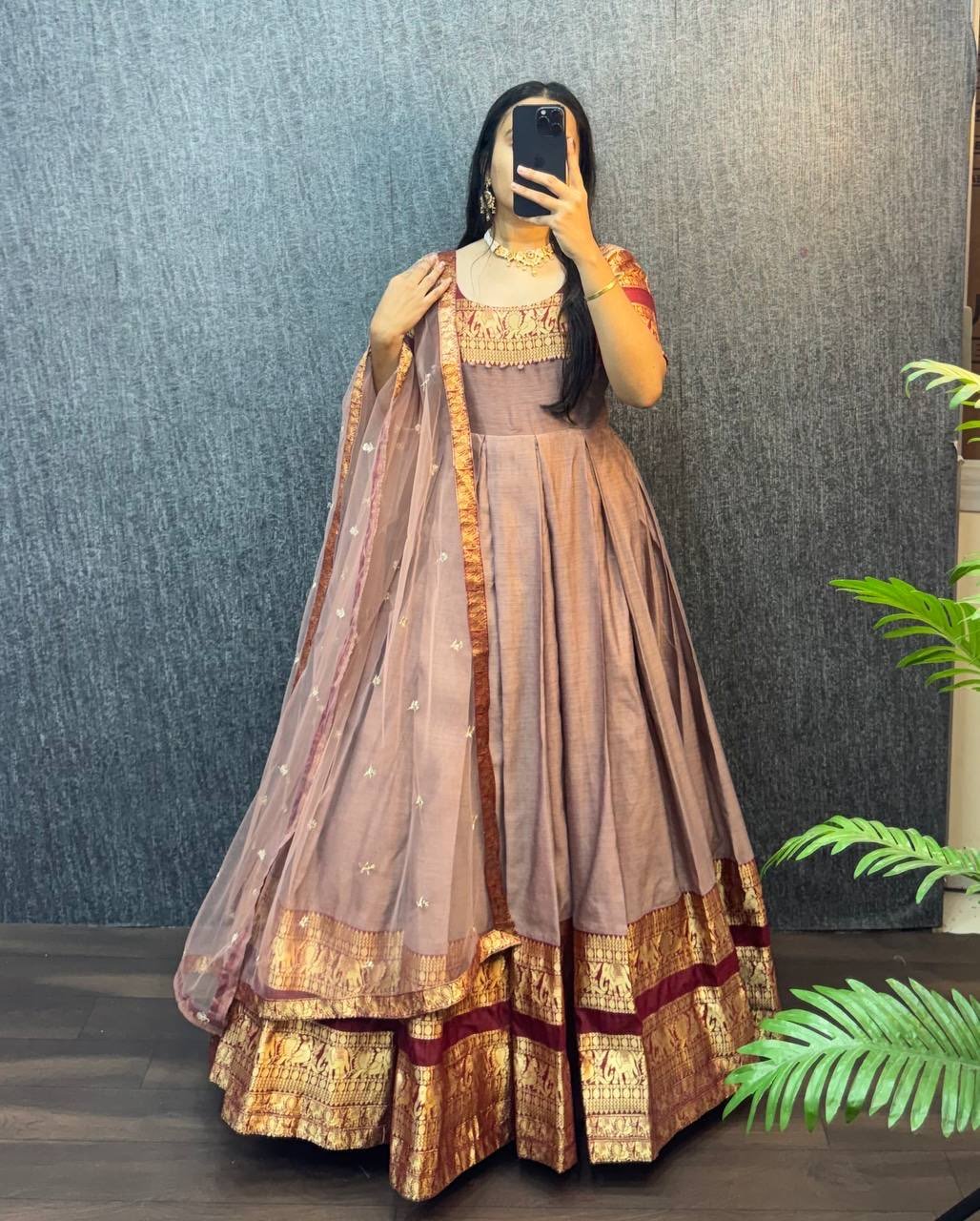 Narayanpet Silk Exclusive Gown Master Series Pongal Collection