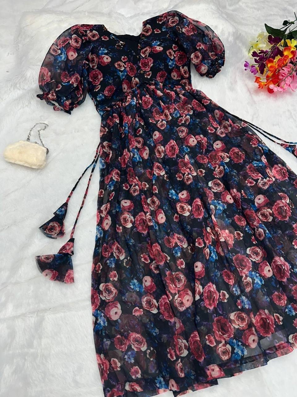 Nayra Cut Digital Print Georgette Kurti