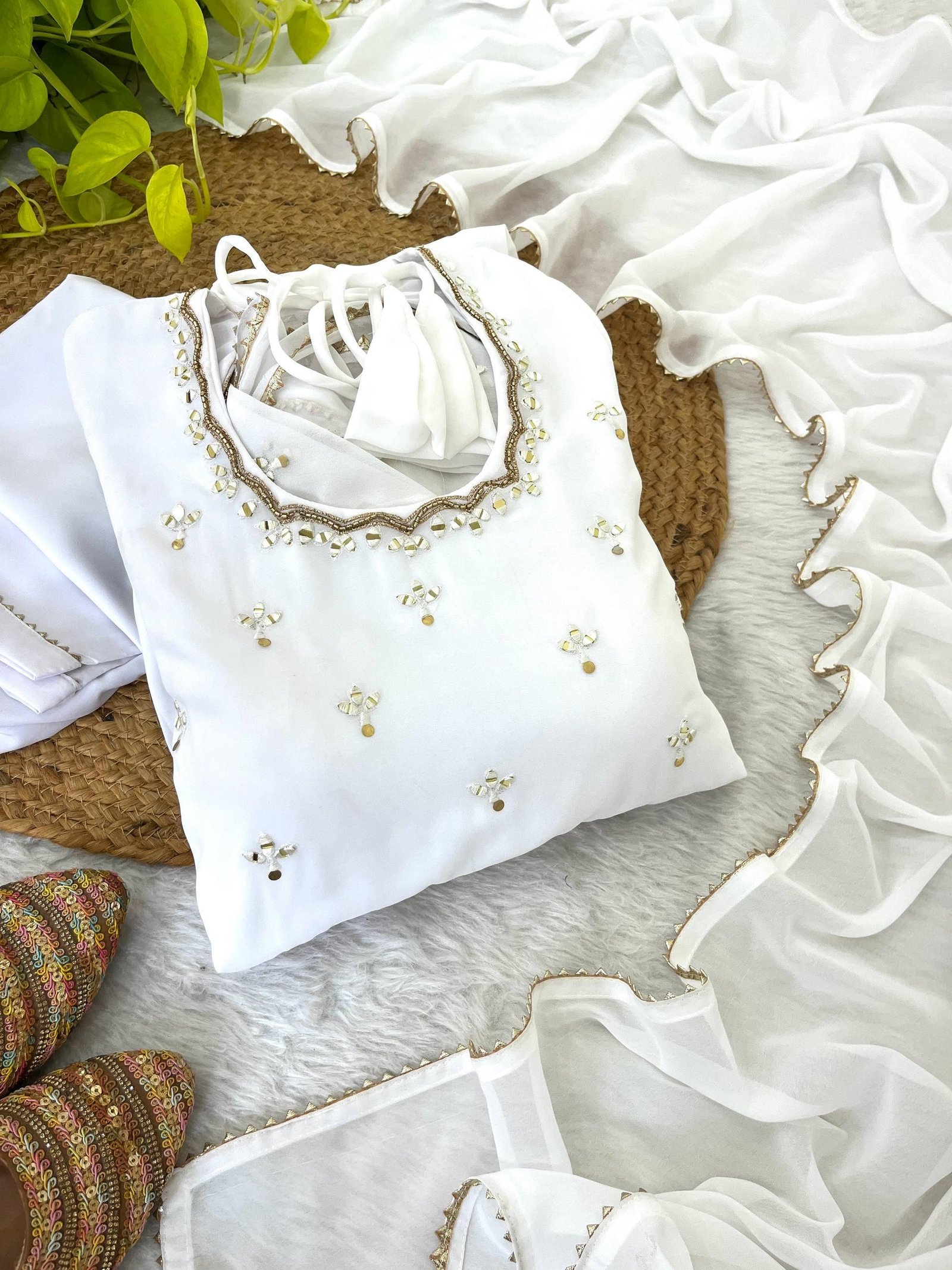 Fairytale Designer Gown sets - Festivewear and  Partywear Gown Pant Dupatta sets