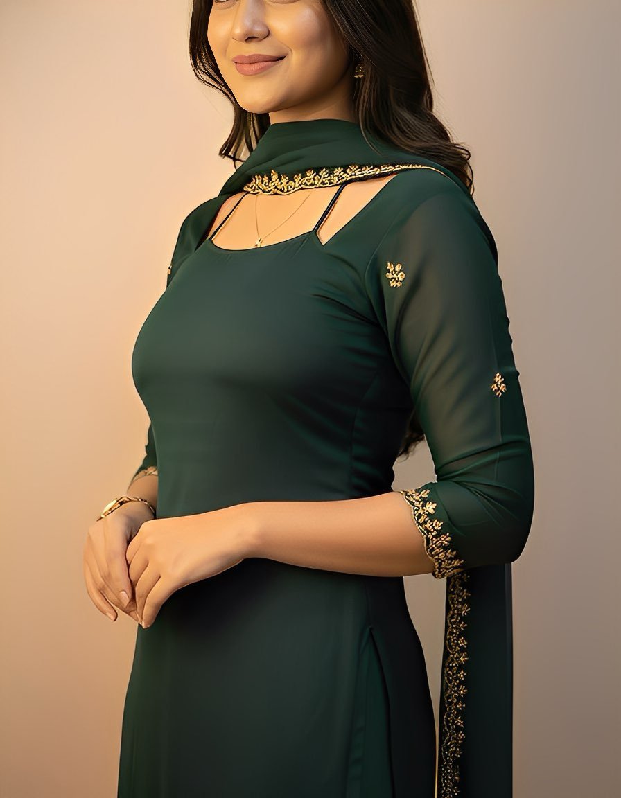 Cute Designer Kurti with Dupatta - Office college Wears in Offer