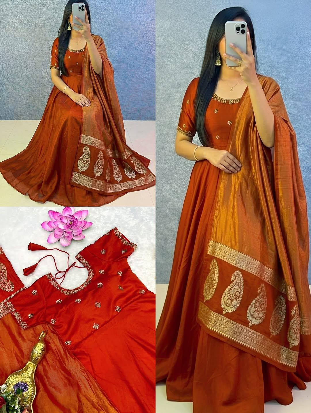 Recreating Big Boss Tanuja Black Dress with Banarasi Dupatta