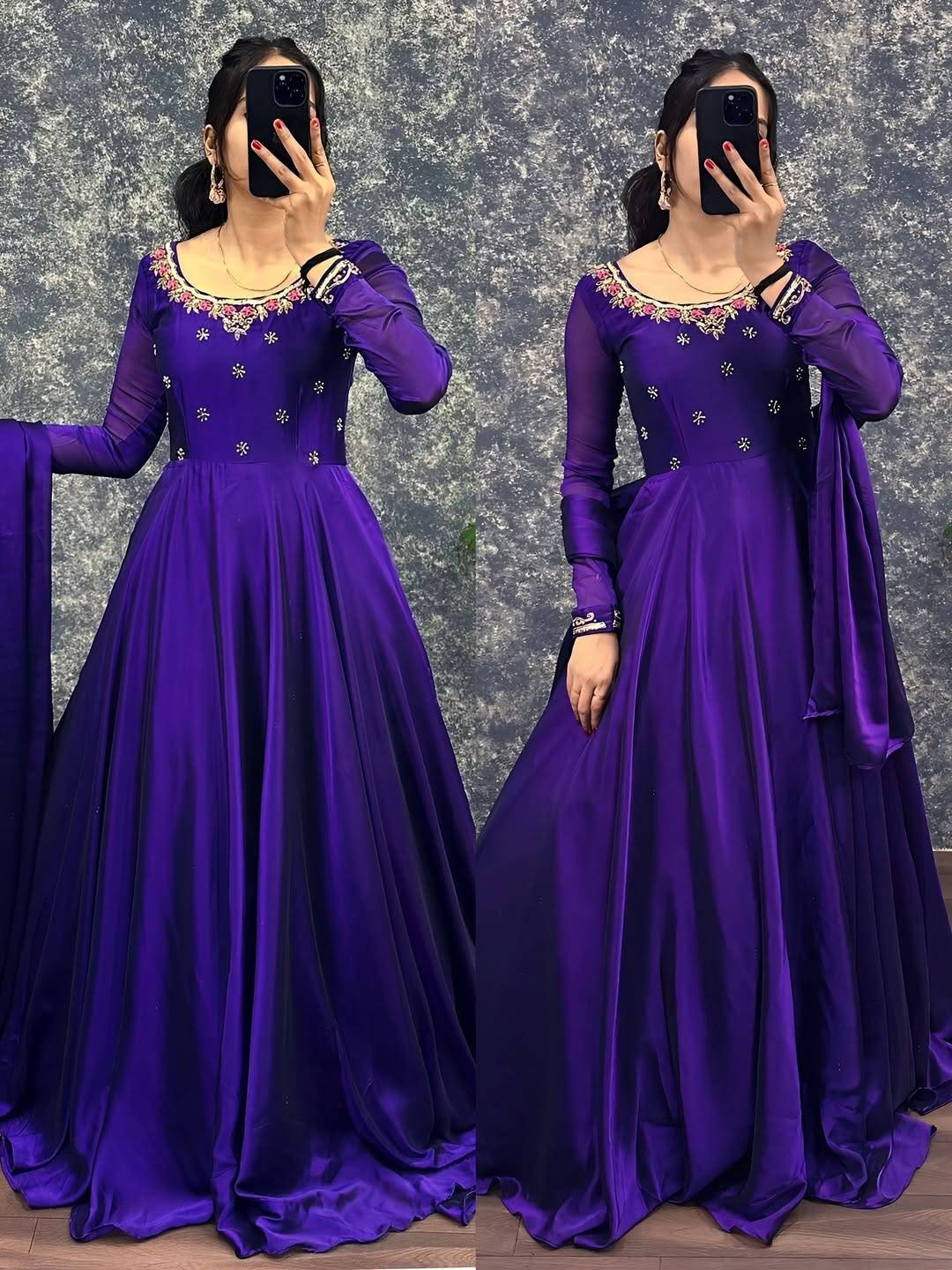 Trendy Beautiful Gown With Dupatta