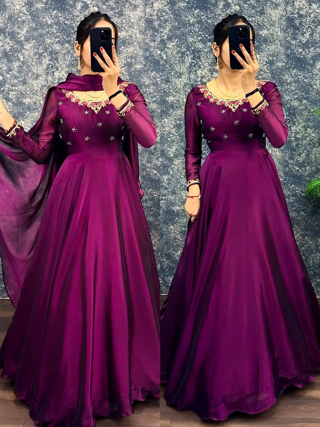 Trendy Beautiful Gown With Dupatta