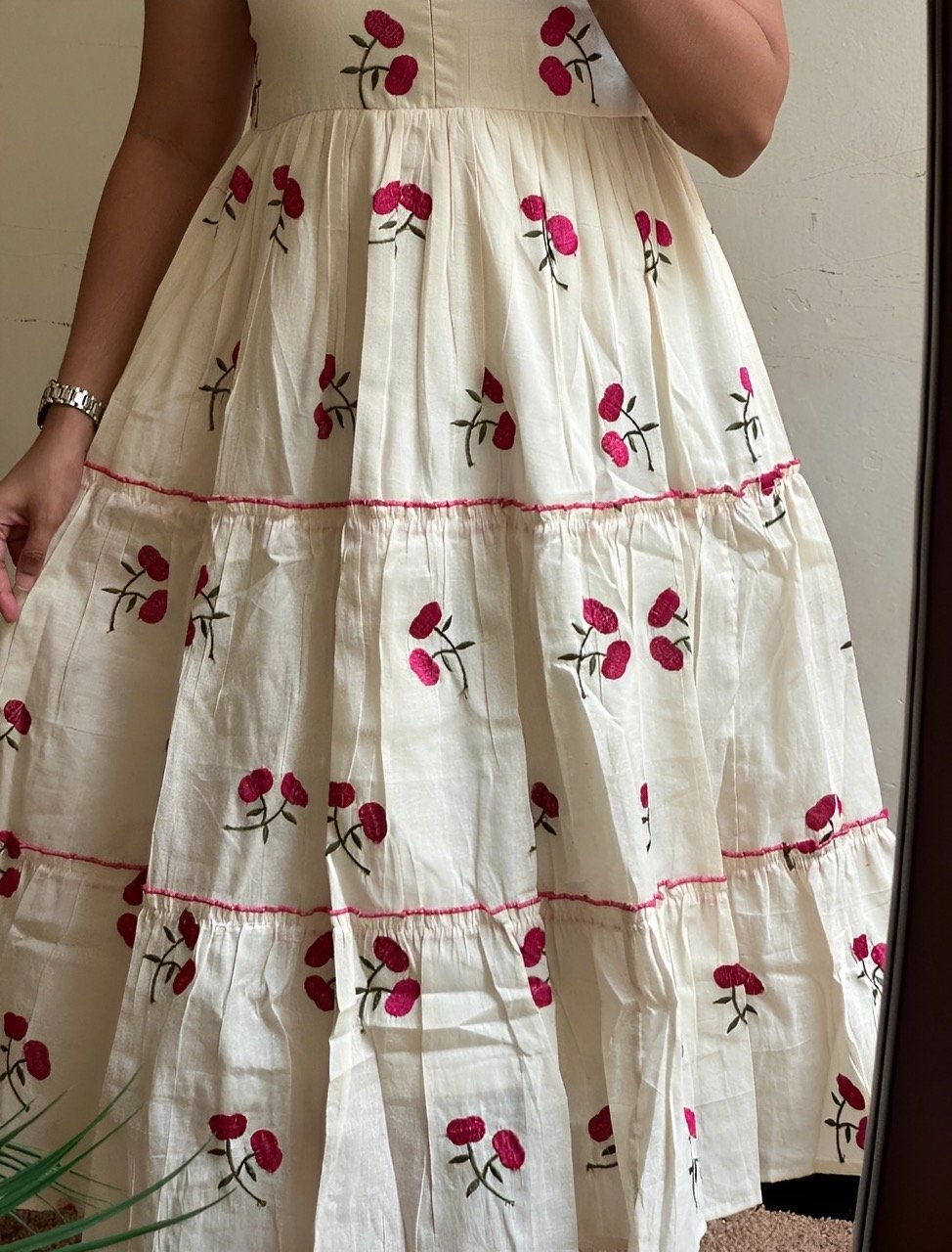 Cherries Cotton Maxi - Stylytic Cute Launch